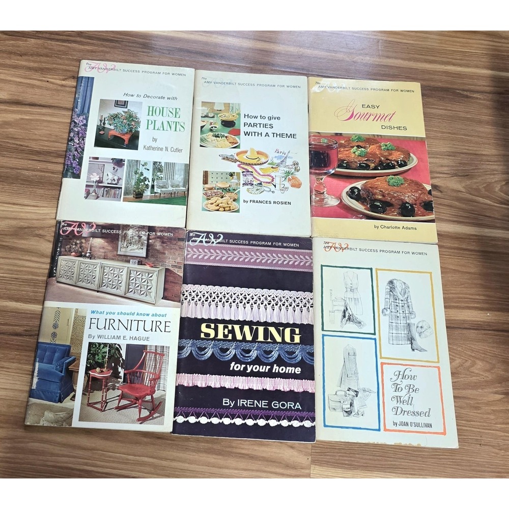 Vintage The Amy Vanderbilt Success Program For Women 6 Multi PB Pamphlet Lot